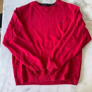 Nautica Sweatshirt men’s Large Red Vintage Embroidery Nautica Sweater Pullover